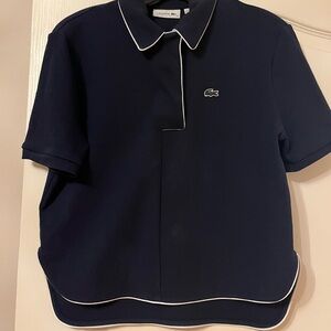 Lacoste Dark Blue Polo with White Accents